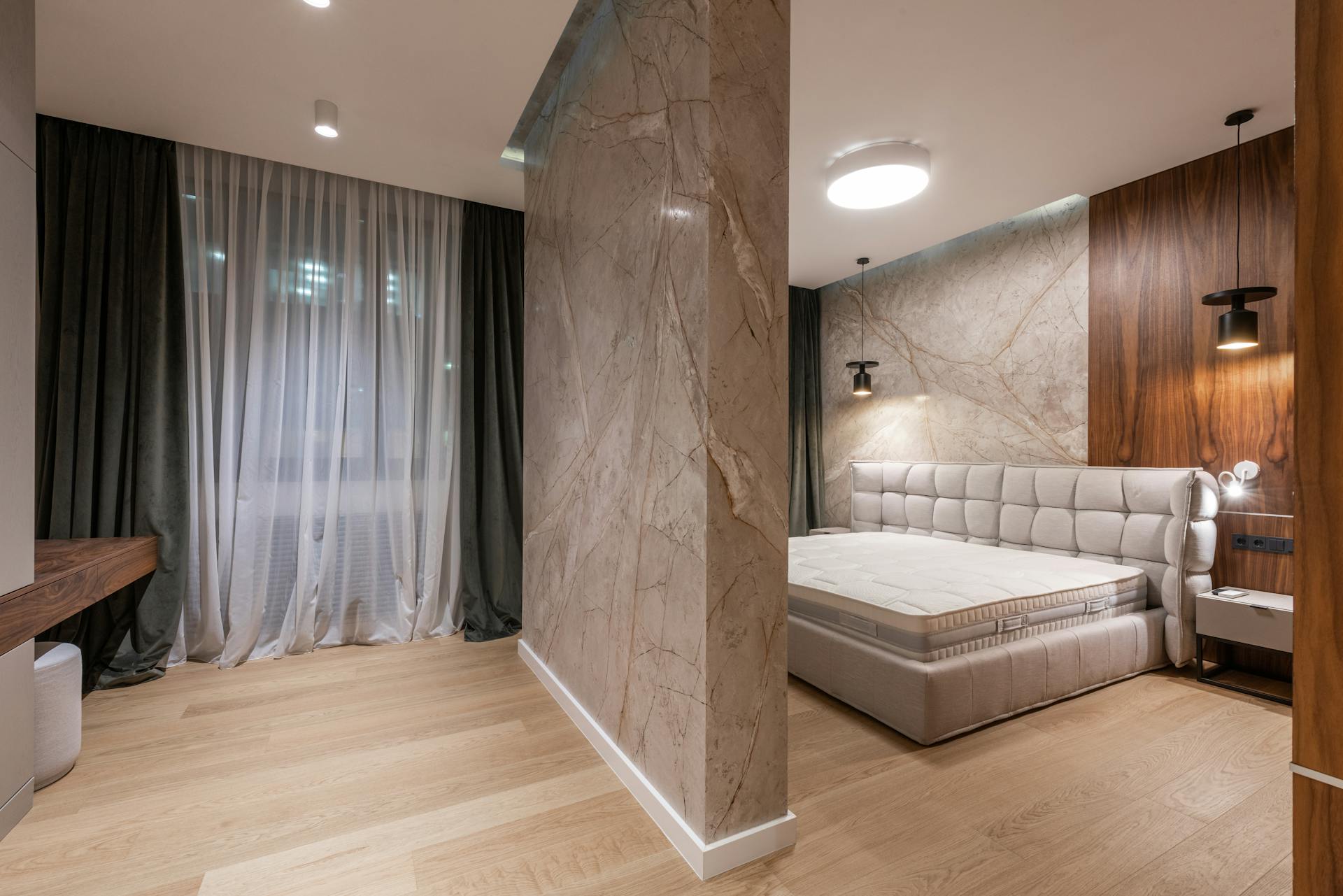 Modern bathroom with walk-in shower and premium tile work